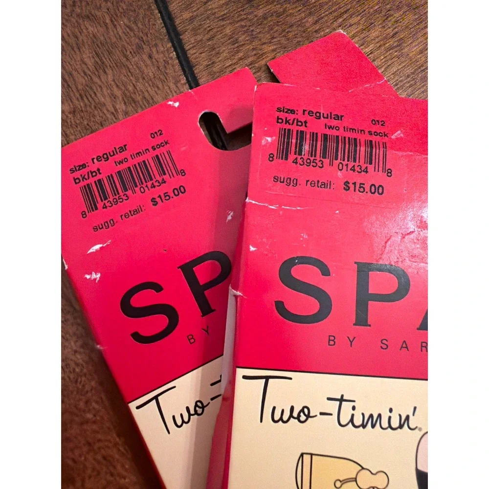 2 Pack Spanx Two-timin Reversible Trouser Socks Black Brown Knee High Regular